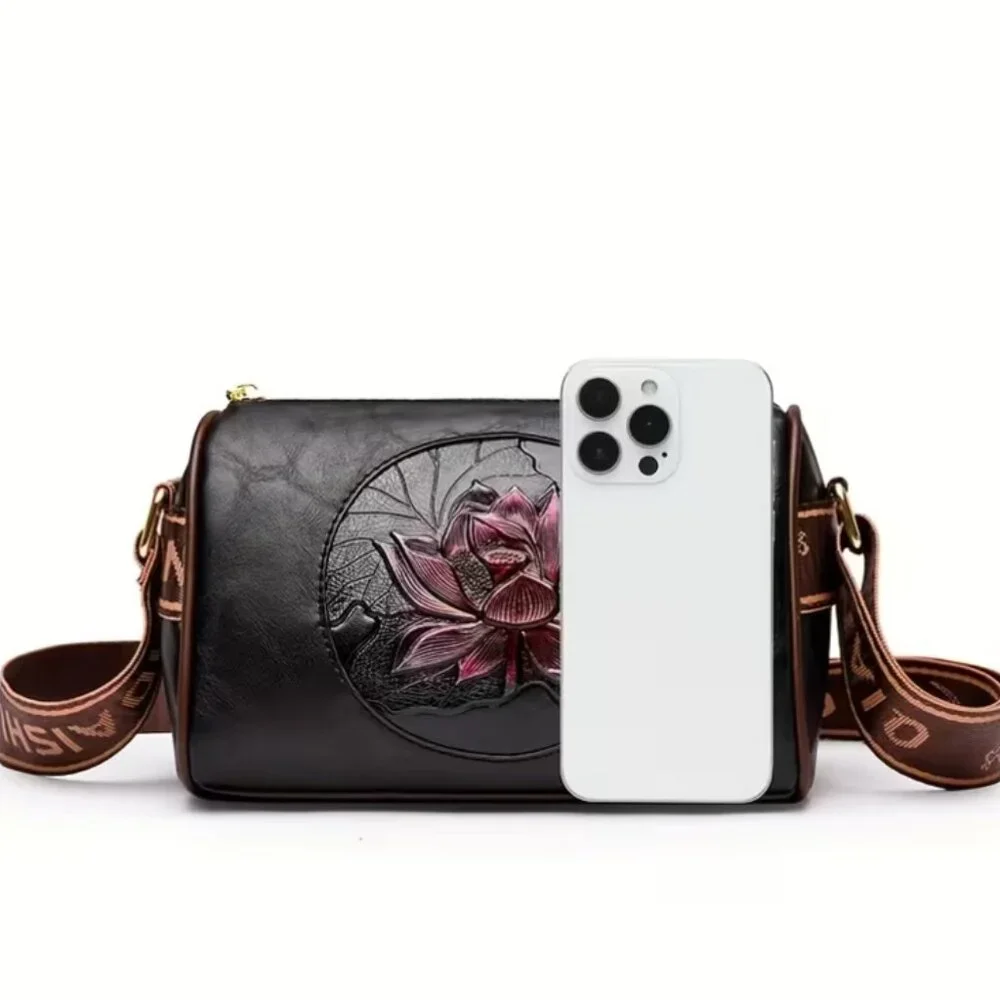 NWOT Vintage Square Floral Crossbody Bag Fashion Floral Pattern Purse - Picture 2 of 4